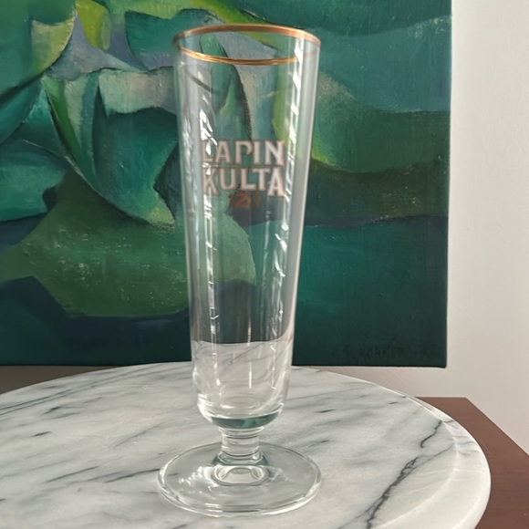 Finnish Lapin Kulta Brewery Commemorative Beer Flute/Glass - Picture 1 of 5